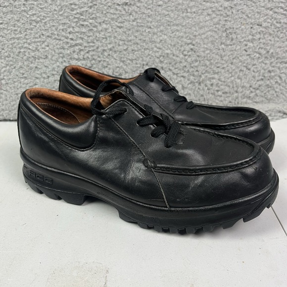 Vintage Nike ACG AIRLINER Boots Shoes Black Leather Low Top‎ Size 9 RARE - Picture 1 of 12